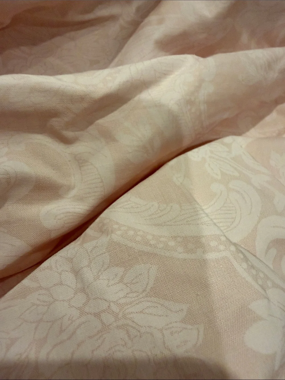 Ralph Lauren Pink and White Ruffled Bed Skirt